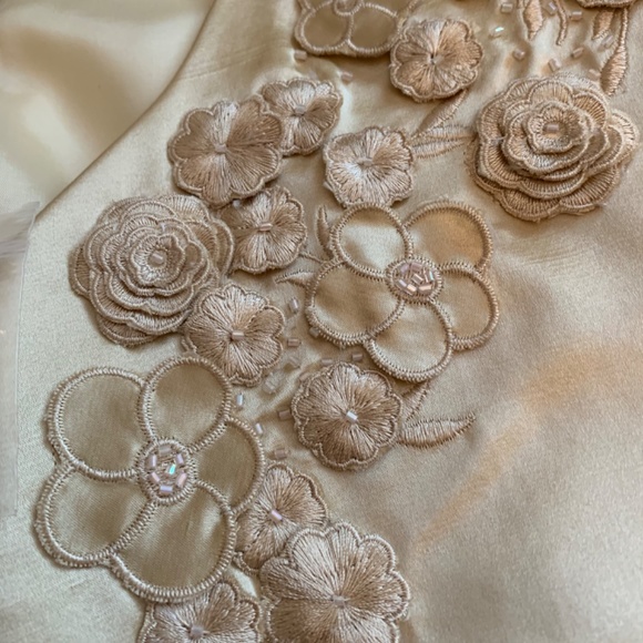 NWT Silk Shantung special occasion gown + jacket - Picture 4 of 9